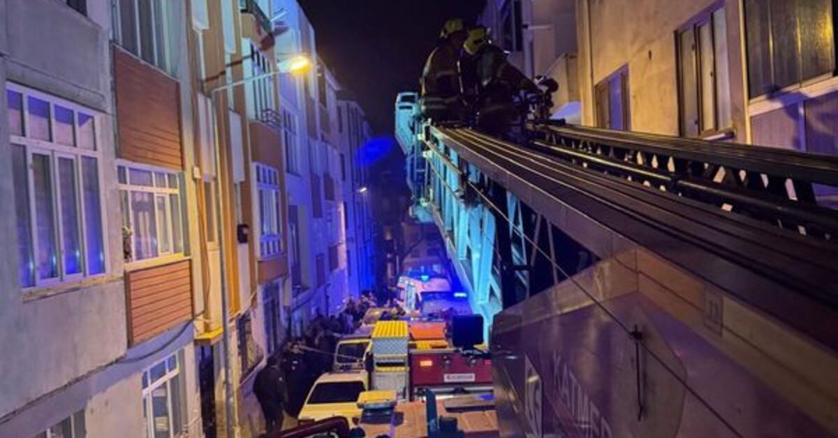 İtfaiye eri 3.kattan düştü!