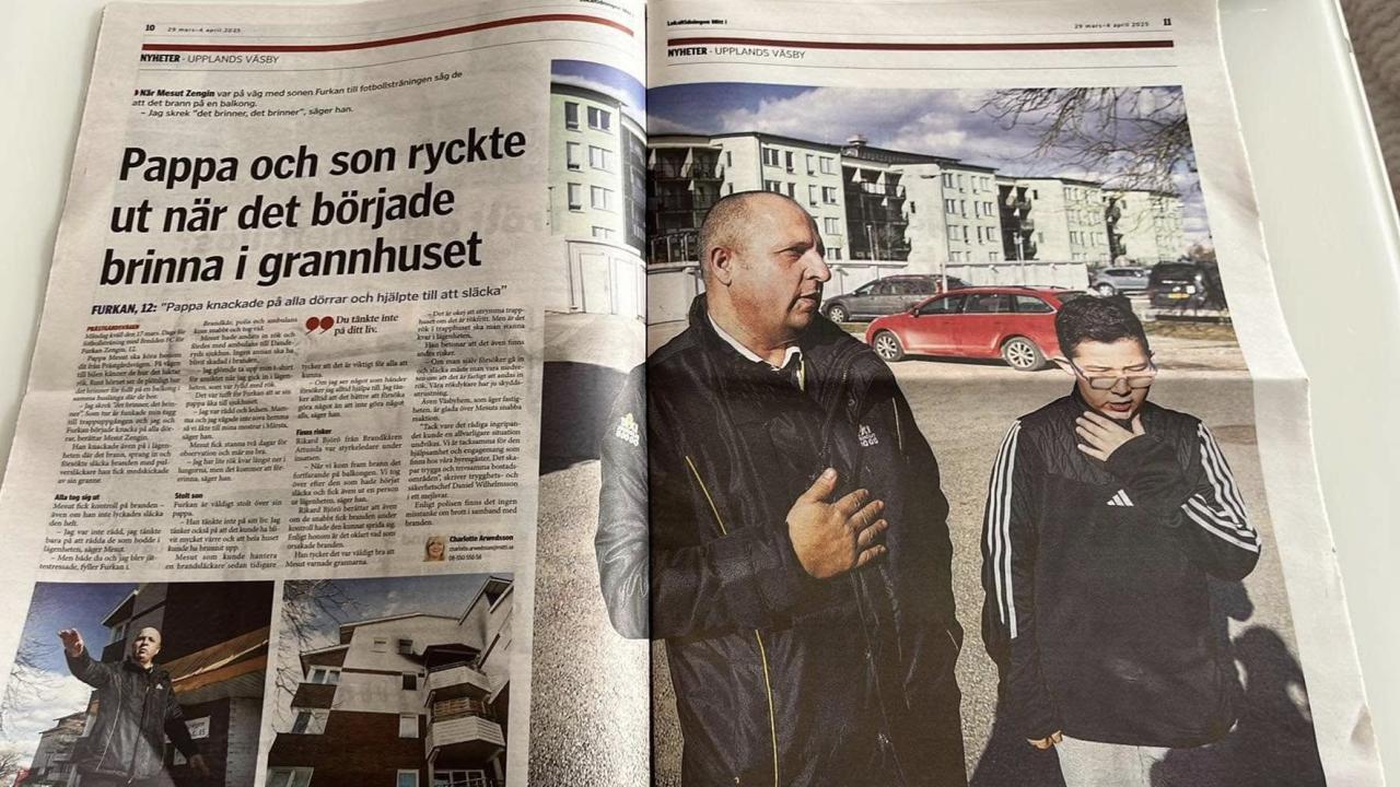 İsveç’te komşularını yangından kurtaran Türk baba oğul “kahraman” ilan edildi